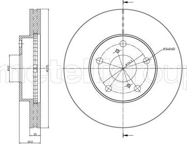 Fri.Tech. BD0732 - Bremžu diski autospares.lv