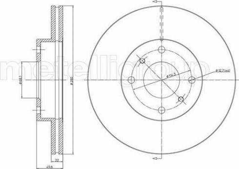 Fri.Tech. BD0722 - Bremžu diski www.autospares.lv