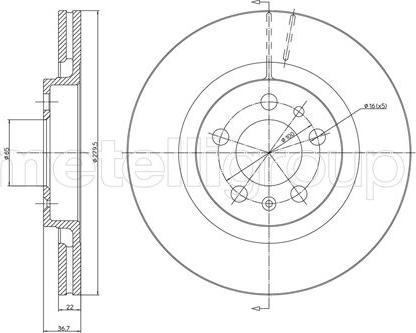 Fri.Tech. BD1593 - Bremžu diski www.autospares.lv