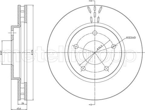 Fri.Tech. BD1527 - Bremžu diski www.autospares.lv