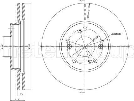 Fri.Tech. BD1655 - Bremžu diski www.autospares.lv