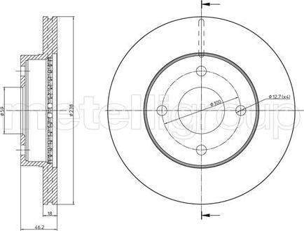 Fri.Tech. BD1085 - Bremžu diski autospares.lv