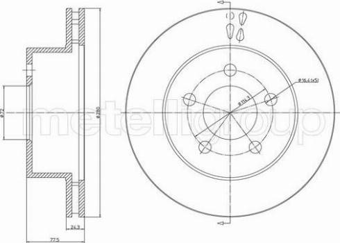 Fri.Tech. BD1024 - Bremžu diski www.autospares.lv