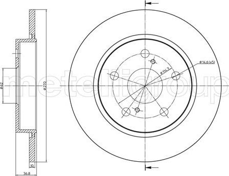 Fri.Tech. BD1180 - Bremžu diski www.autospares.lv