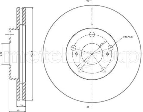 Fri.Tech. BD1220 - Bremžu diski autospares.lv