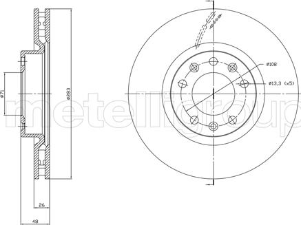 Fri.Tech. BD1764 - Bremžu diski autospares.lv