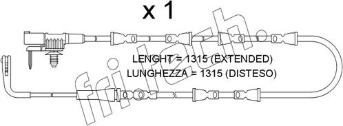 Fri.Tech. SU.389 - Warning Contact, brake pad wear www.autospares.lv