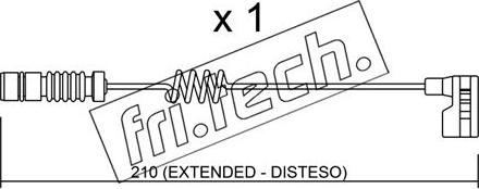 Fri.Tech. SU.209 - Warning Contact, brake pad wear www.autospares.lv