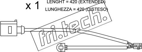 Fri.Tech. SU.217 - Сигнализатор, износ тормозных колодок www.autospares.lv