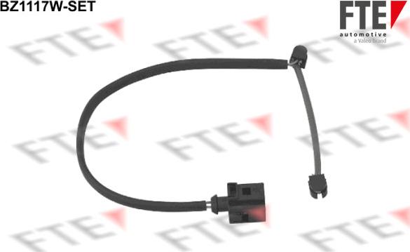 FTE BZ1117W-SET - Сигнализатор, износ тормозных колодок www.autospares.lv