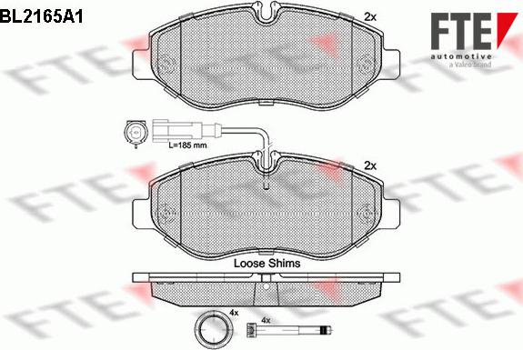 FTE 9500068 - Bremžu uzliku kompl., Disku bremzes www.autospares.lv