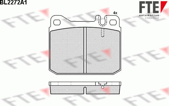 FTE BL2272A1 - Bremžu uzliku kompl., Disku bremzes www.autospares.lv