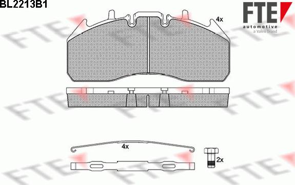 FTE 9500006 - Bremžu uzliku kompl., Disku bremzes www.autospares.lv