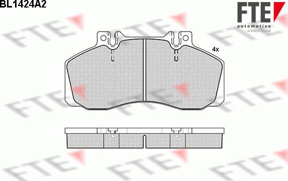 FTE 9500011 - Bremžu uzliku kompl., Disku bremzes autospares.lv