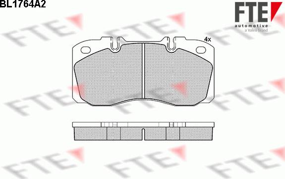 FTE 9500013 - Bremžu uzliku kompl., Disku bremzes www.autospares.lv