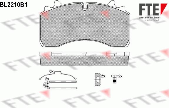 FTE 9500071 - Bremžu uzliku kompl., Disku bremzes www.autospares.lv