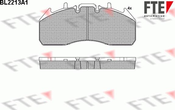 FTE 9500072 - Bremžu uzliku kompl., Disku bremzes www.autospares.lv