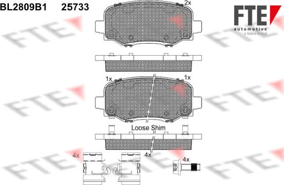 FTE 9010999 - Bremžu uzliku kompl., Disku bremzes www.autospares.lv