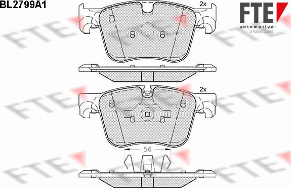 FTE 9010990 - Bremžu uzliku kompl., Disku bremzes www.autospares.lv