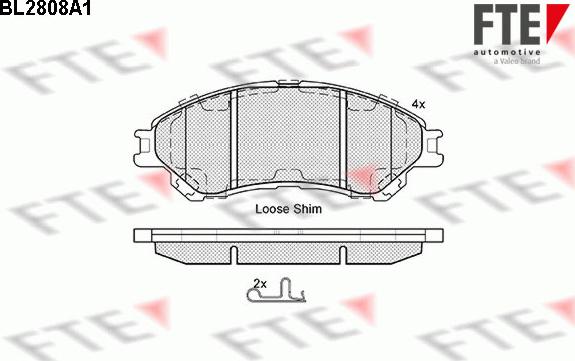 FTE BL2808A1 - Brake Pad Set, disc brake www.autospares.lv