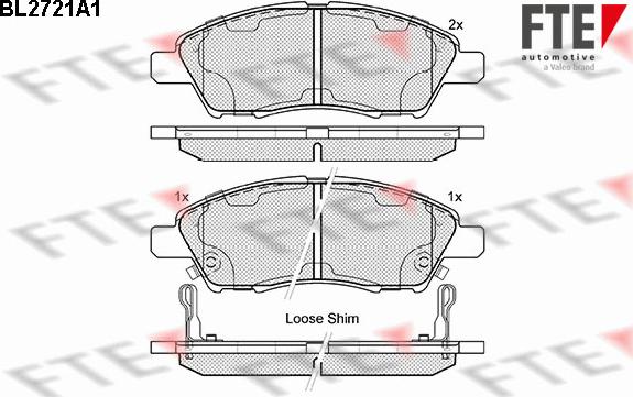 FTE BL2721A1 - Bremžu uzliku kompl., Disku bremzes www.autospares.lv