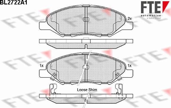 FTE 9010947 - Тормозные колодки, дисковые, комплект www.autospares.lv