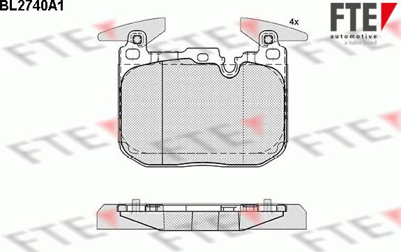 FTE BL2740A1 - Bremžu uzliku kompl., Disku bremzes www.autospares.lv