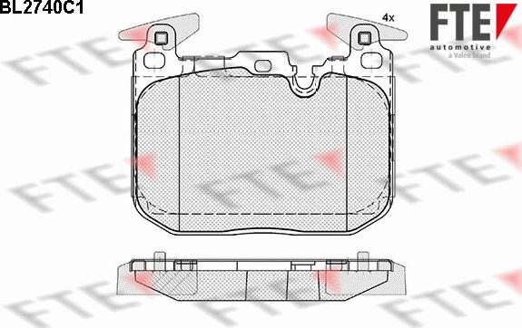 FTE 9010955 - Bremžu uzliku kompl., Disku bremzes www.autospares.lv