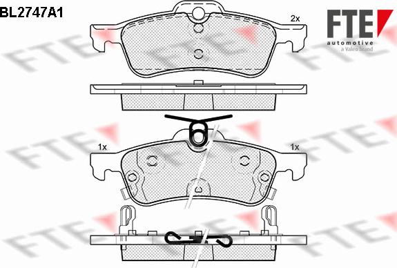 FTE BL2747A1 - Тормозные колодки, дисковые, комплект www.autospares.lv