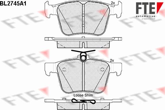 FTE 9010957 - Тормозные колодки, дисковые, комплект www.autospares.lv