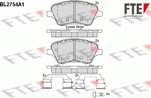 FTE 9010961 - Bremžu uzliku kompl., Disku bremzes autospares.lv