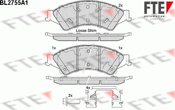 FTE 9010963 - Bremžu uzliku kompl., Disku bremzes autospares.lv