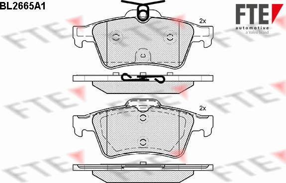 FTE 9010903 - Brake Pad Set, disc brake www.autospares.lv