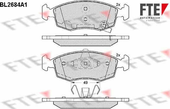 FTE 9010914 - Bremžu uzliku kompl., Disku bremzes www.autospares.lv