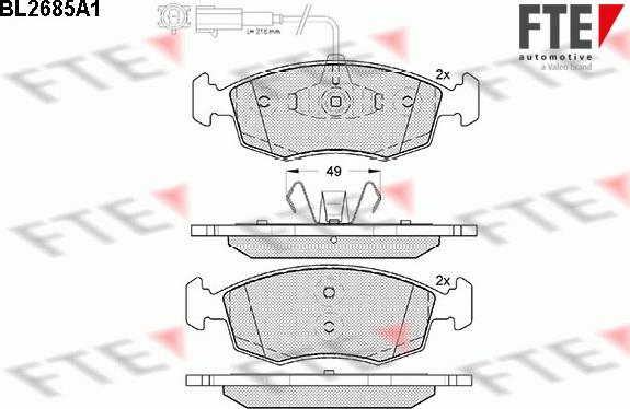 FTE 9010915 - Bremžu uzliku kompl., Disku bremzes autospares.lv