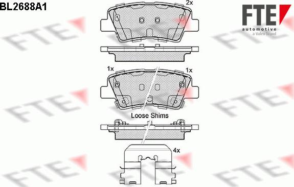 FTE 9010918 - Тормозные колодки, дисковые, комплект www.autospares.lv