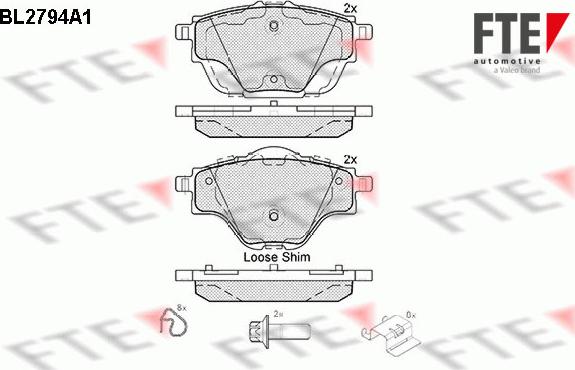 FTE 9010987 - Bremžu uzliku kompl., Disku bremzes www.autospares.lv