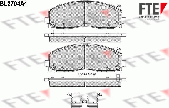 FTE 9010930 - Bremžu uzliku kompl., Disku bremzes www.autospares.lv