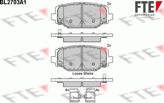 FTE 9010929 - Bremžu uzliku kompl., Disku bremzes www.autospares.lv