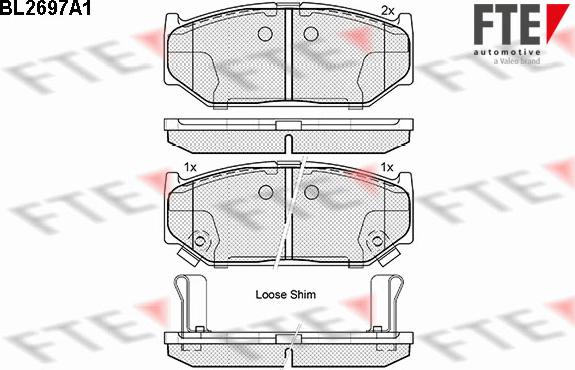 FTE 9010925 - Bremžu uzliku kompl., Disku bremzes autospares.lv