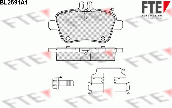 FTE 9010921 - Bremžu uzliku kompl., Disku bremzes www.autospares.lv