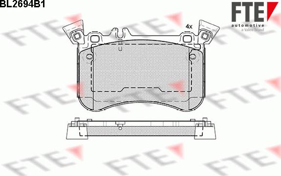 FTE 9010923 - Bremžu uzliku kompl., Disku bremzes www.autospares.lv