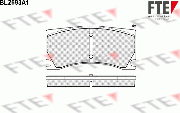 FTE BL2693A1 - Bremžu uzliku kompl., Disku bremzes www.autospares.lv