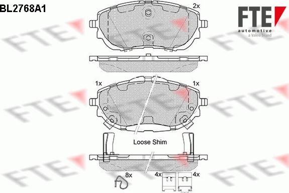 FTE 9010975 - Bremžu uzliku kompl., Disku bremzes www.autospares.lv