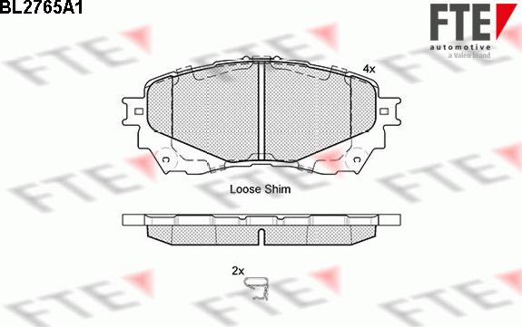 FTE 9010972 - Bremžu uzliku kompl., Disku bremzes www.autospares.lv