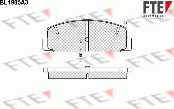 FTE BL1905A3 - Bremžu uzliku kompl., Disku bremzes www.autospares.lv