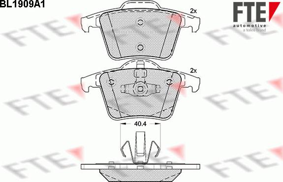 FTE 9010498 - Bremžu uzliku kompl., Disku bremzes www.autospares.lv