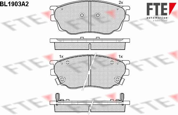 FTE 9010492 - Bremžu uzliku kompl., Disku bremzes www.autospares.lv