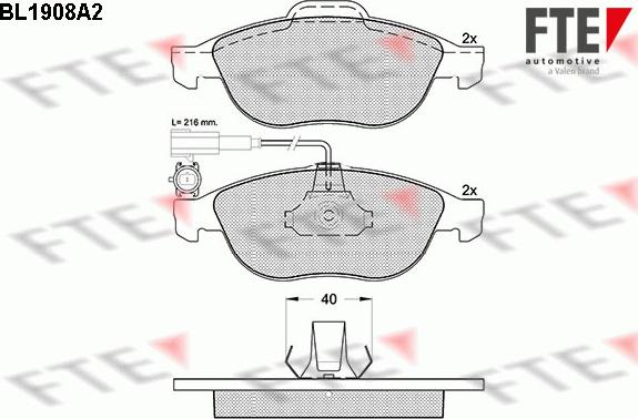 FTE 9010497 - Brake Pad Set, disc brake www.autospares.lv