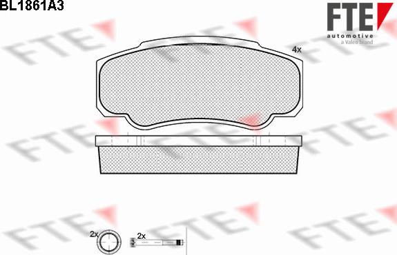 FTE 9010441 - Brake Pad Set, disc brake www.autospares.lv